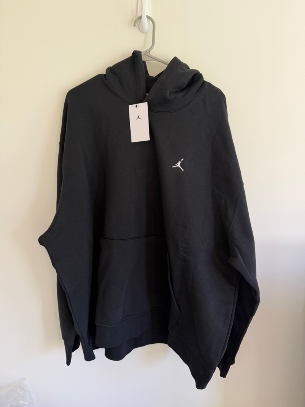 Nike Jordan Black Hoodie with White Jumpman Logo